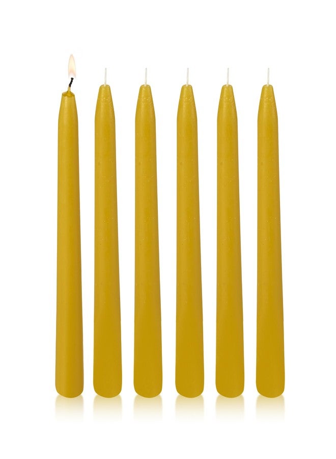 PARNOO 100% Natural Yellow Beeswax 7 Inch Tall Tapered Candles, 6 Hours Burn time - Pack of 12 (Dripless and Smokless) - Image 4